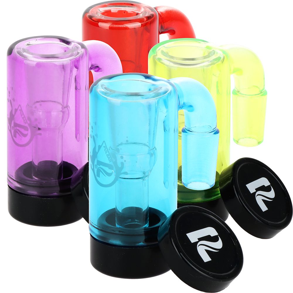 Pulsar Neon Brights Glass Oil Reclaimer | 2.75" | 14mm | Assorted Colors | 4ct Bundle, BDD Wholesale