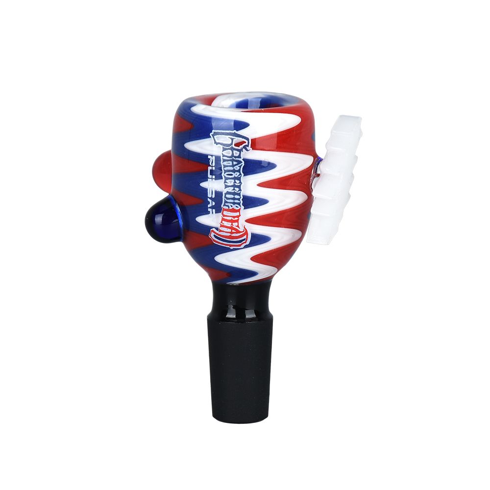 9CT DISPLAY - Grateful Dead x Pulsar Bolt Trippy Swirls Herb Slide - 14mm M, BDD Wholesale