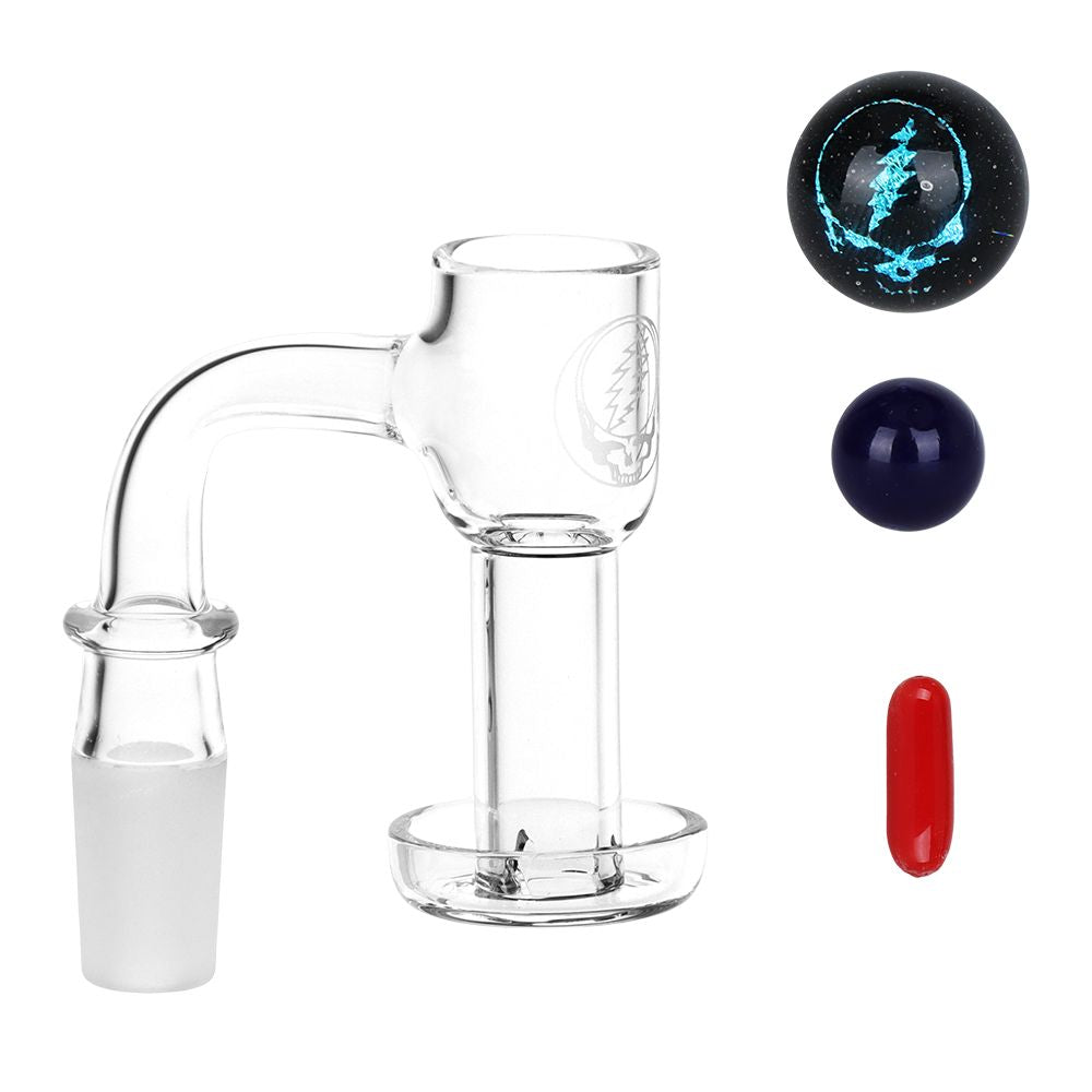 Grateful Dead x Pulsar Terp Slurper Quartz Banger & Marbles Set - 4pc / 14mm M, BDD Wholesale