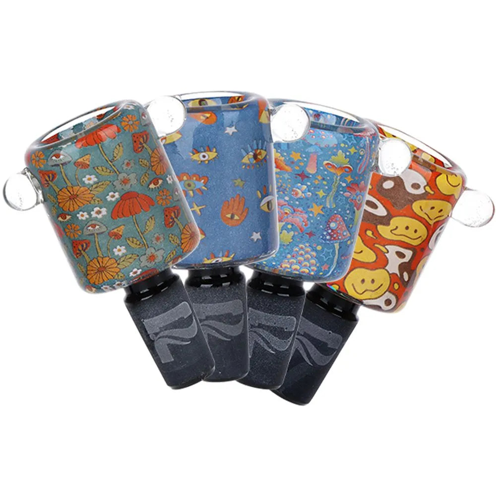 9CT DISPLAY - Pulsar Inside Print Herb Slide - Design Series Assortment / 14mm M, BDD Wholesale