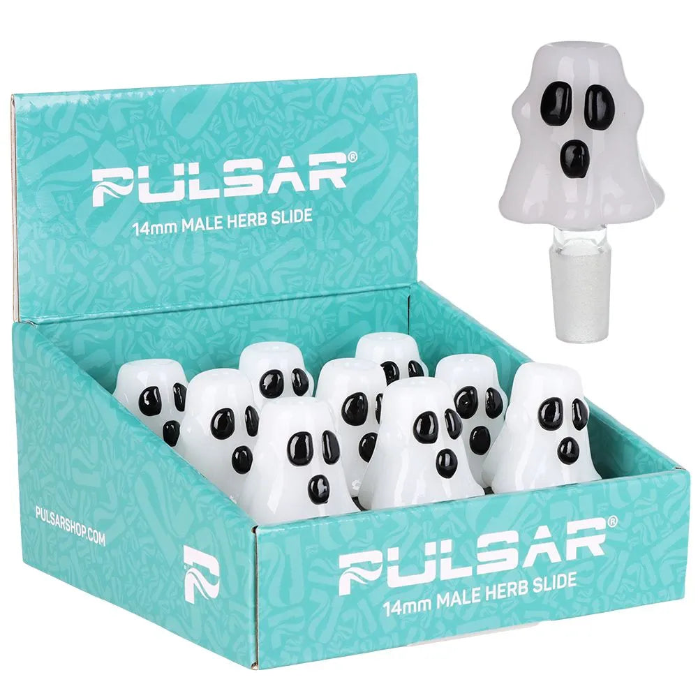 9CT DISPLAY - Pulsar Ghosty Herb Slide - 14mm M, BDD Wholesale