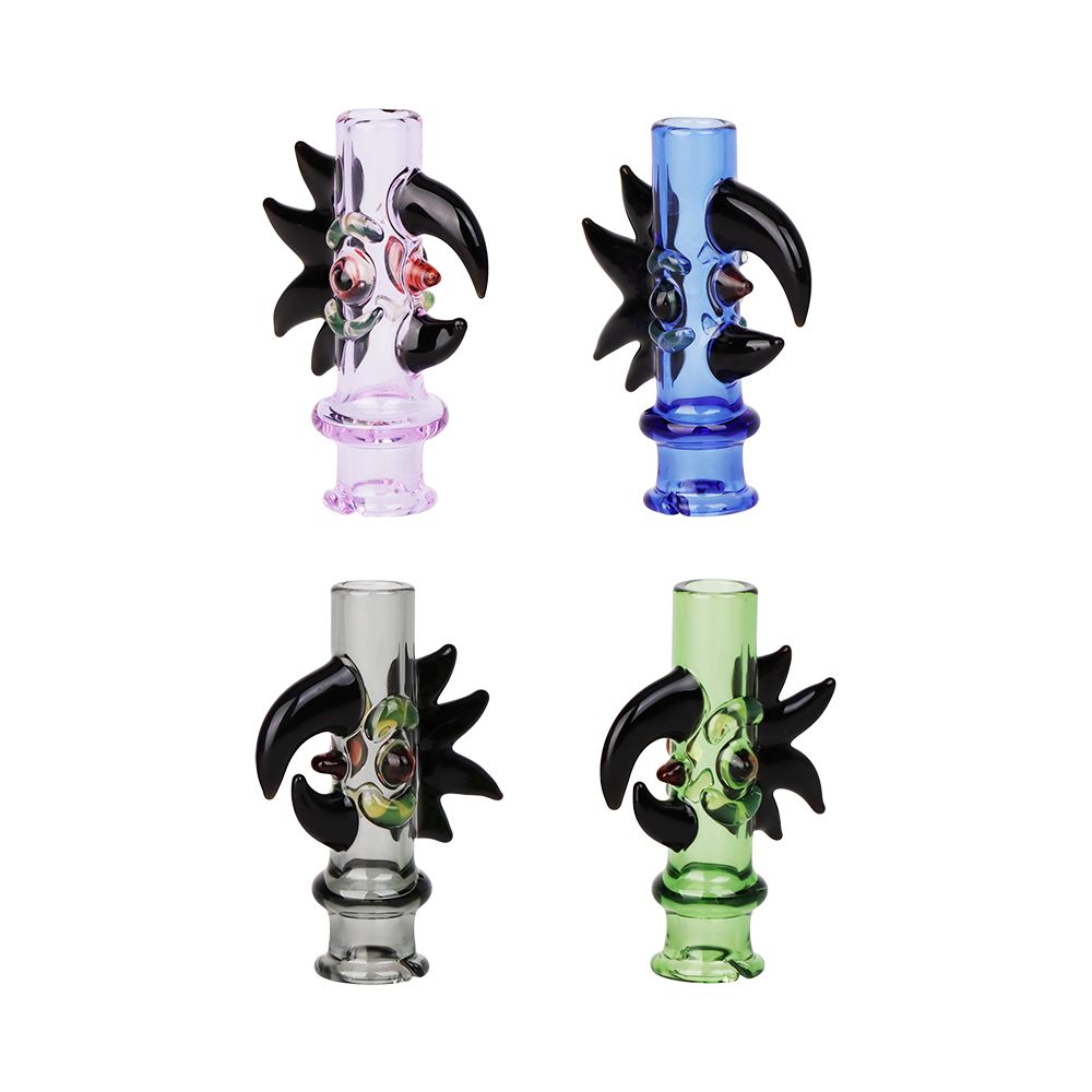 Pulsar Cockatoo Glass Mouthpeice Attachment for Puffco Pivot w/ Display Stand - Colors Vary, BDD Wholesale