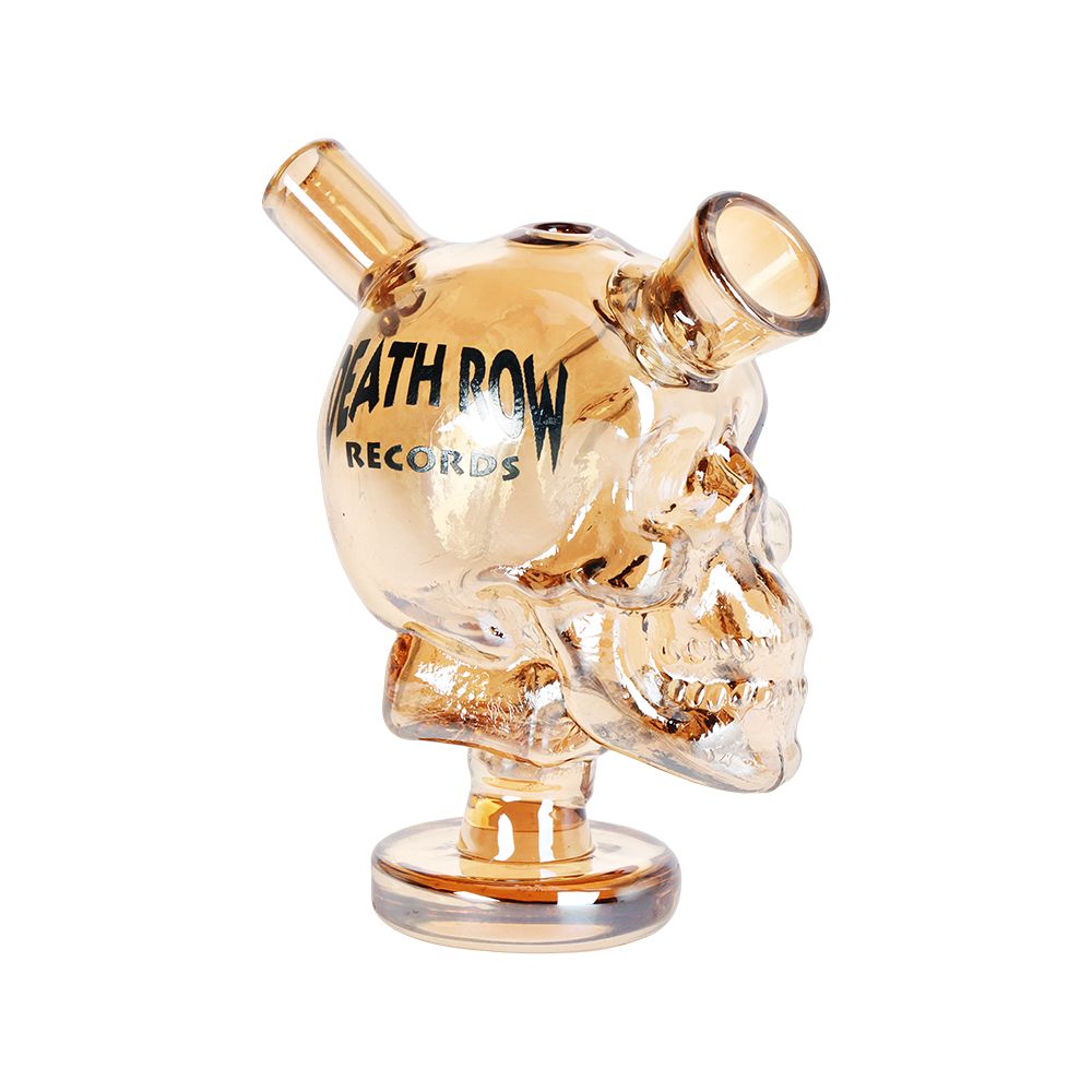Death Row Records Skull Glass Blunt Bubbler | 2.75", BDD Wholesale