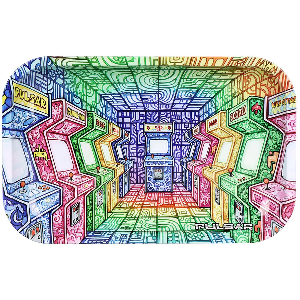 Pulsar Metal Rolling Tray - Arcade Madness / 11"x7", BDD Wholesale