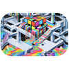 Pulsar Metal Rolling Tray - Cubic Reality / 11"x7", BDD Wholesale