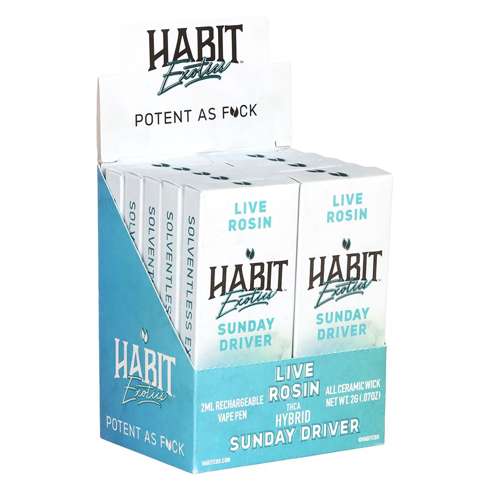 Habit Exotics THCA Live Rosin Disposable | 2g | 10ct Display, BDD Wholesale
