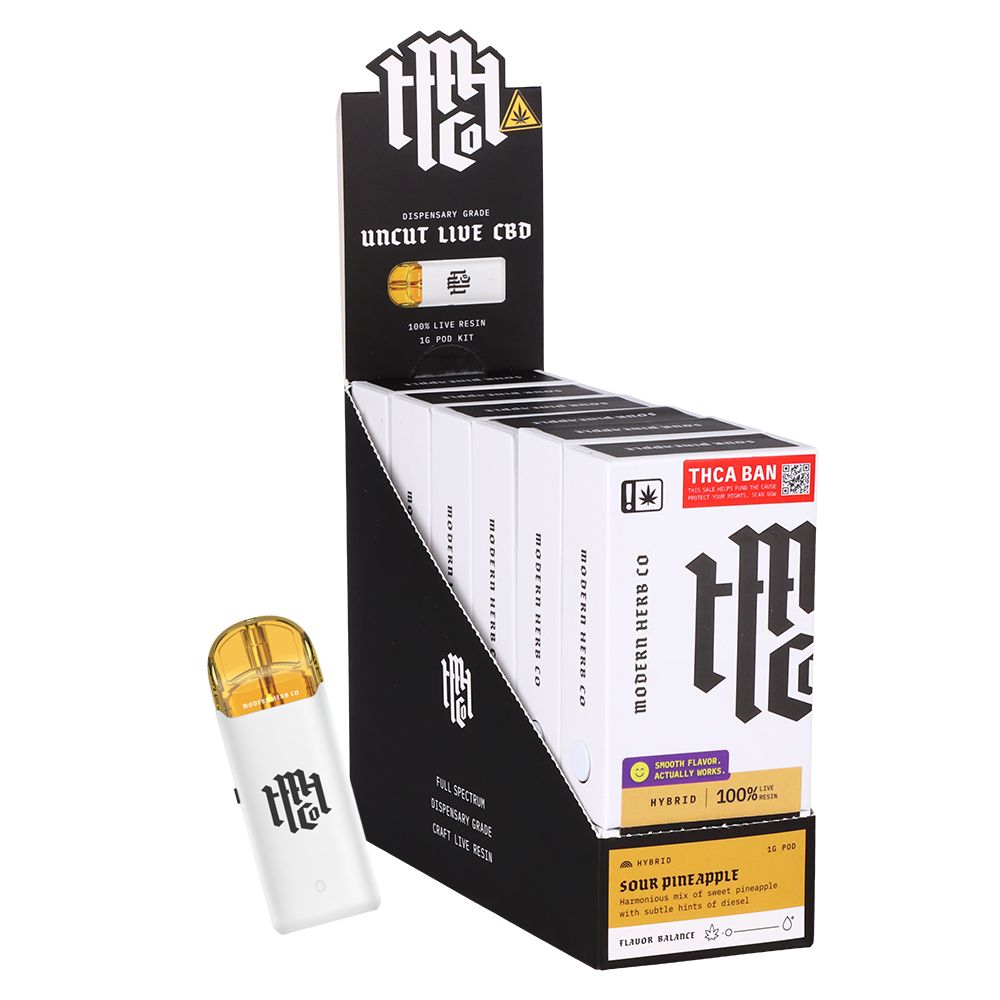 Modern Herb Co Live Uncut CBD Pod Starter Kit | 1g | 6ct Display, BDD Wholesale