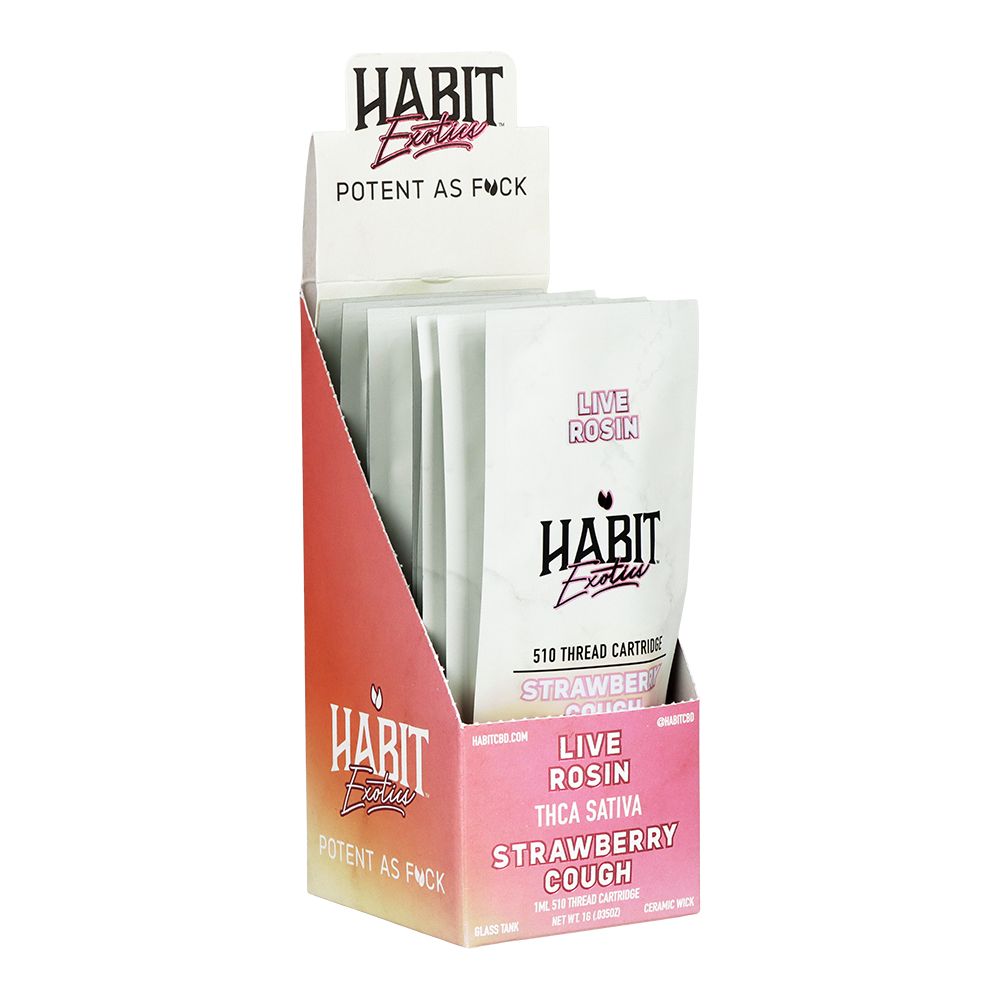 Habit Exotics THCA Rosin Ceramic Cartridge | 1g | 10ct Display, BDD Wholesale