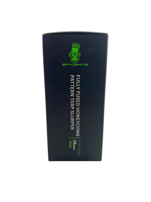 Space King Fully Fused Honeycomb Pattern Terp Slurper (Black / Green)