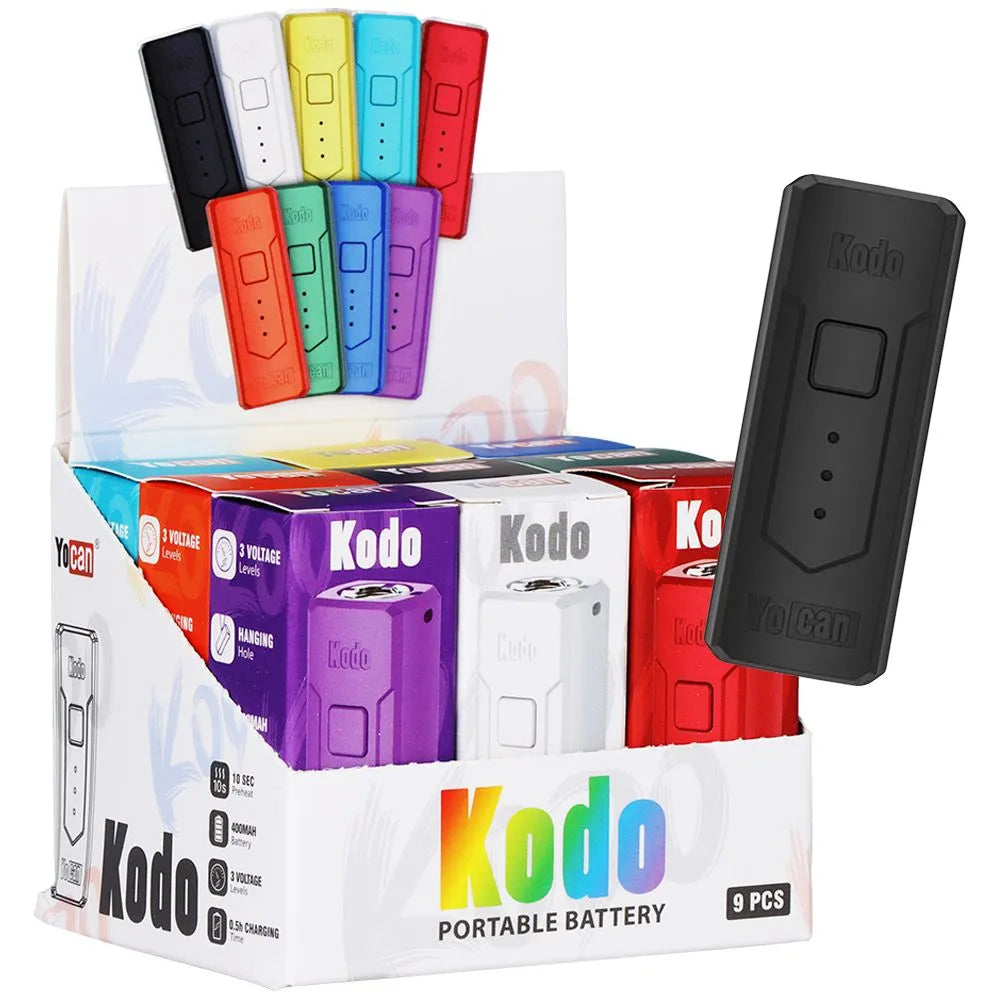 9CT DISPLAY - Yocan Kodo 510 Box Mod - 400mAh / Assorted Colors, BDD Wholesale
