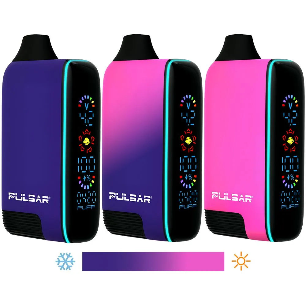 8CT DISPLAY - Pulsar 510 DL 5.0 Digital Screen Battery Thermo Series - 1000mAh / Assorted Colors, BDD Wholesale