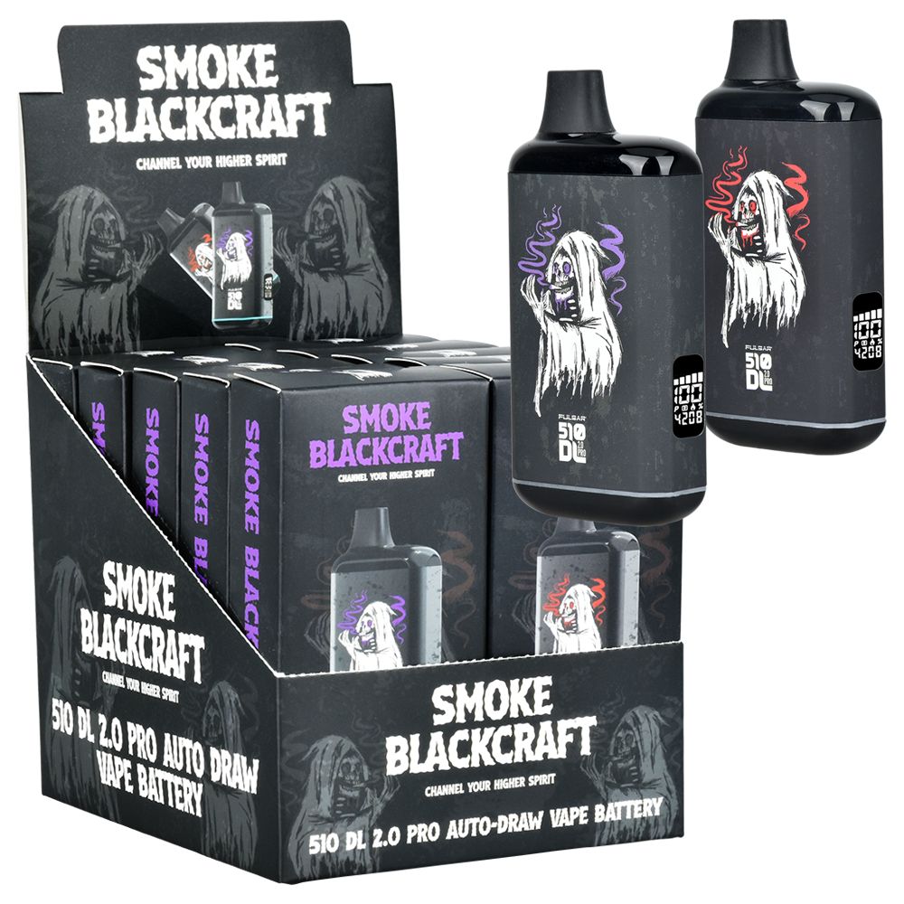 10CT DISP - Smoke BlackCraft x Pulsar 510 DL 2.0 PRO VV Vape Bar - 1000mAh / Assorted Colors, BDD Wholesale