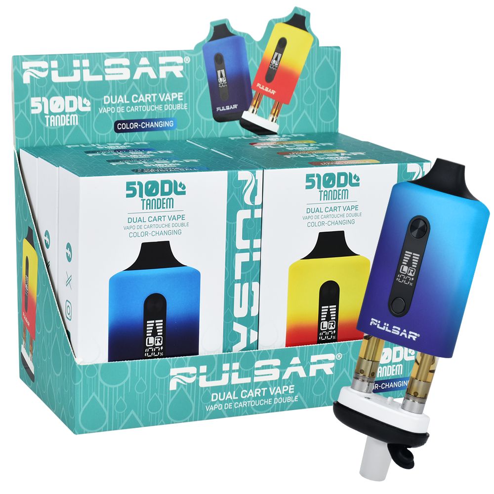 Pulsar 510 DL Tandem Dual Cart Vaporizer | Thermo Series | 650mAh, BDD Wholesale