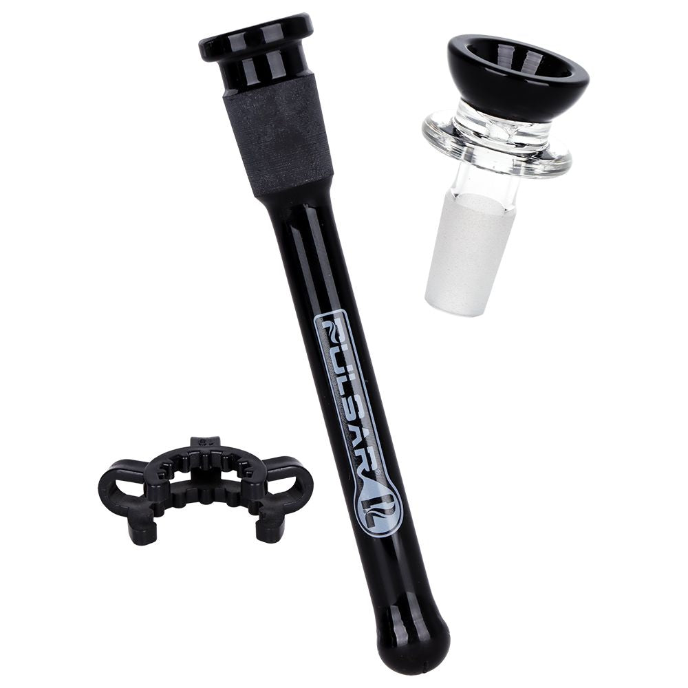 Pulsar Flared Straight Tube Glass Water Pipe w/ Ice Restriction - 9.75" / 14mm F, BDD Wholesale