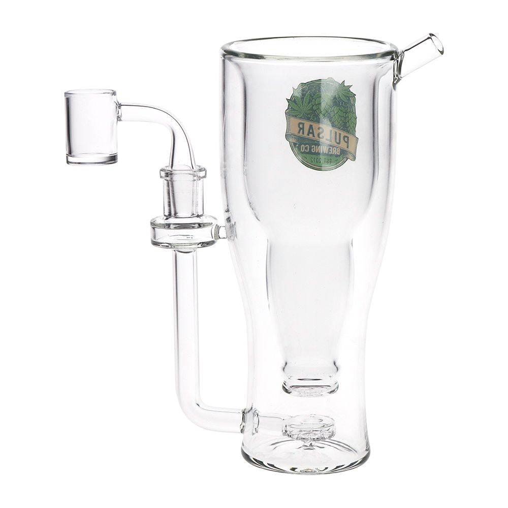 Pulsar Brewing Co Smokeable Beer Mug Glass Dab Rig - 8.5" / 14mm F / 330ml, BDD Wholesale