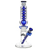 Pulsar Chillr Glycerin Straight Tube Glass Water Pipe - 13" / 14mm F / Blue, BDD Wholesale