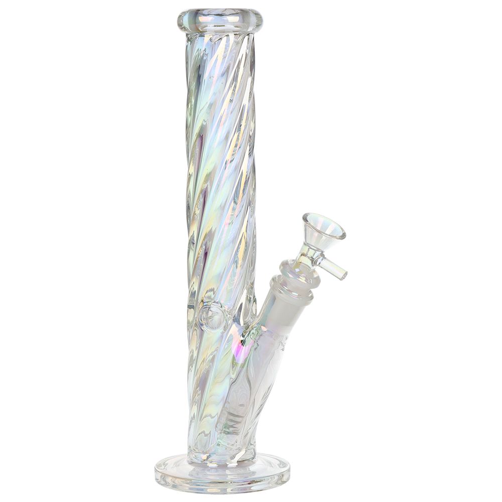 SeshGear Twist Straight Tube Glass Water Pipe - 13.75" / 14mm F, BDD Wholesale