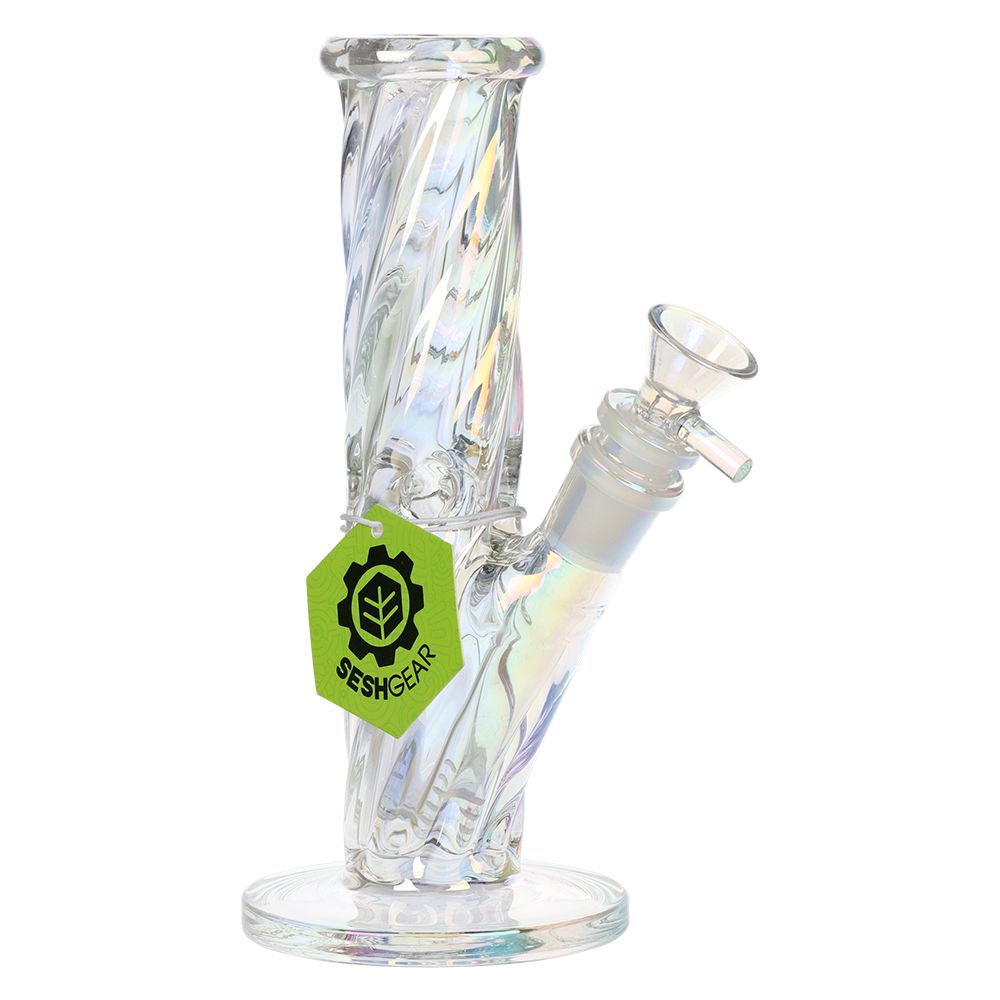 SeshGear Twist Straight Tube Glass Water Pipe - 13.75" / 14mm F, BDD Wholesale