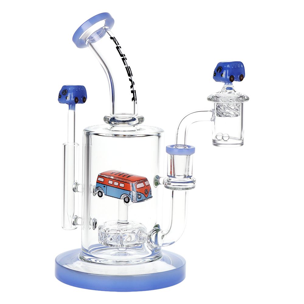 Pulsar Glow VW Bus Glass Dab Rig Set - 8.5" / 14mm F, BDD Wholesale
