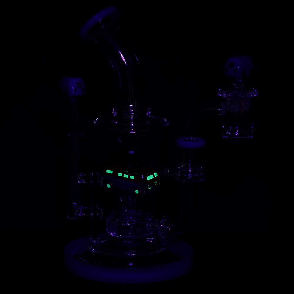 Pulsar Glow VW Bus Glass Dab Rig Set - 8.5" / 14mm F, BDD Wholesale