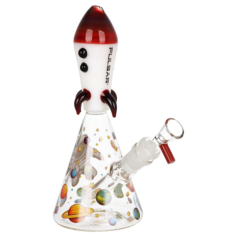 Pulsar Rocket Ship Glass Water Pipe - 7.75" / 14mm F, BDD Wholesale