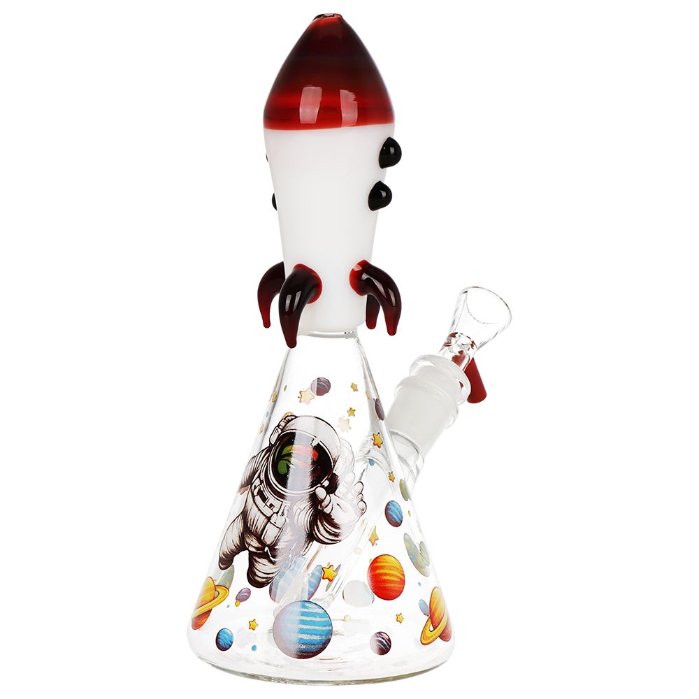 Pulsar Rocket Ship Glass Water Pipe - 7.75" / 14mm F, BDD Wholesale