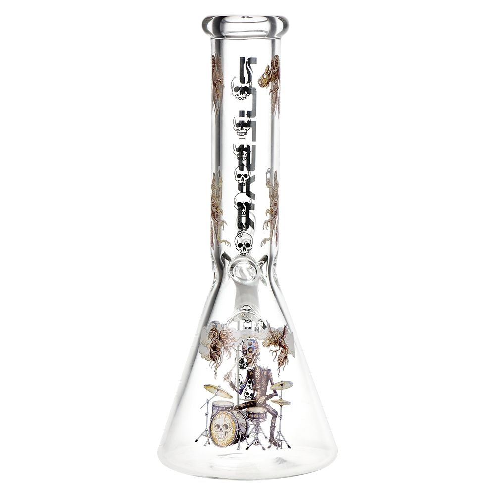 Pulsar Give the Drummer Some Beaker Glass Water Pipe - 9.75" / 14mm F, BDD Wholesale
