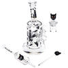 Pulsar Superstitious Kitty Glass Dab Rig Set - 8" / 14mm F, BDD Wholesale