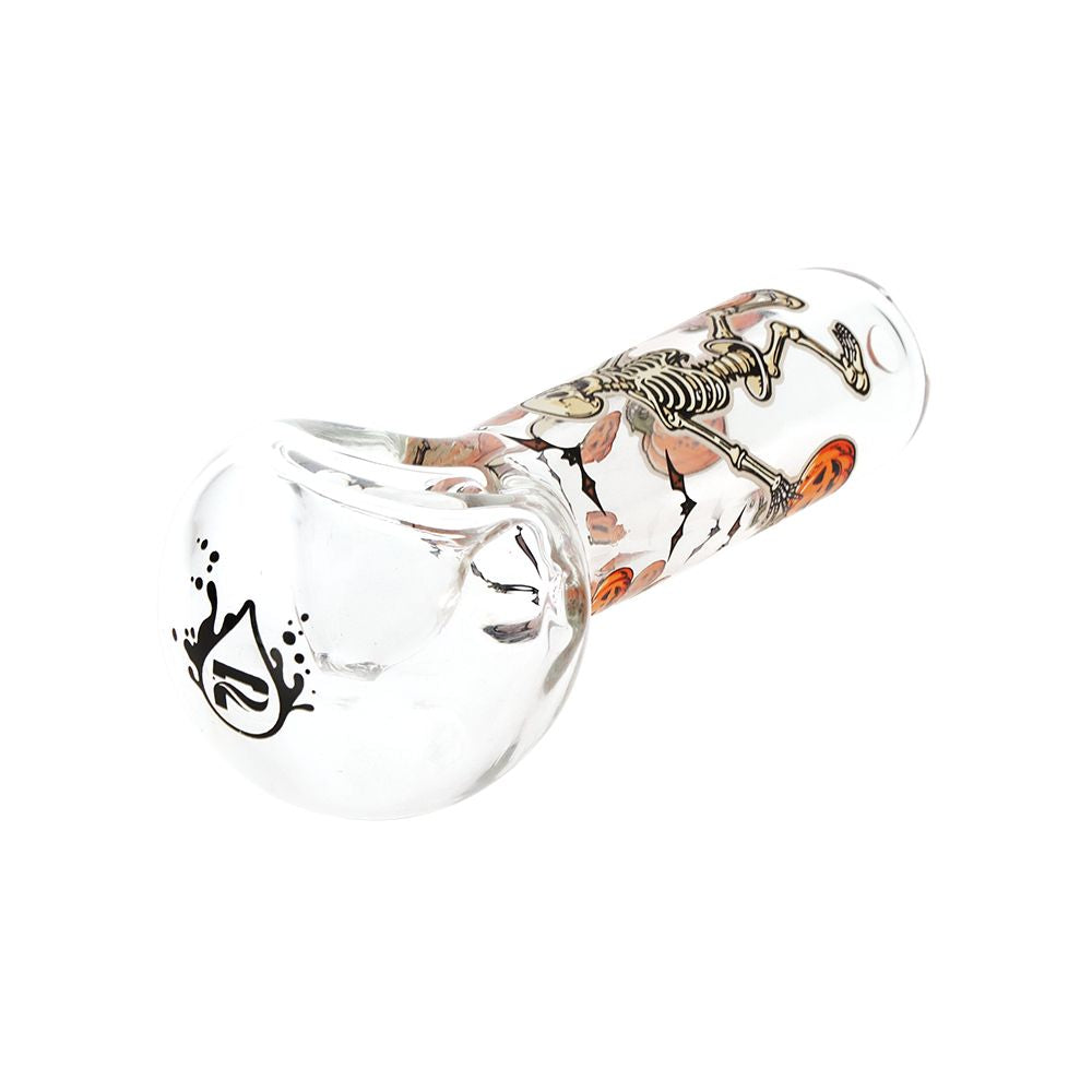 Pulsar Halloween Ball Herb Pipe Glow Duo - 10" / 14mm F, BDD Wholesale