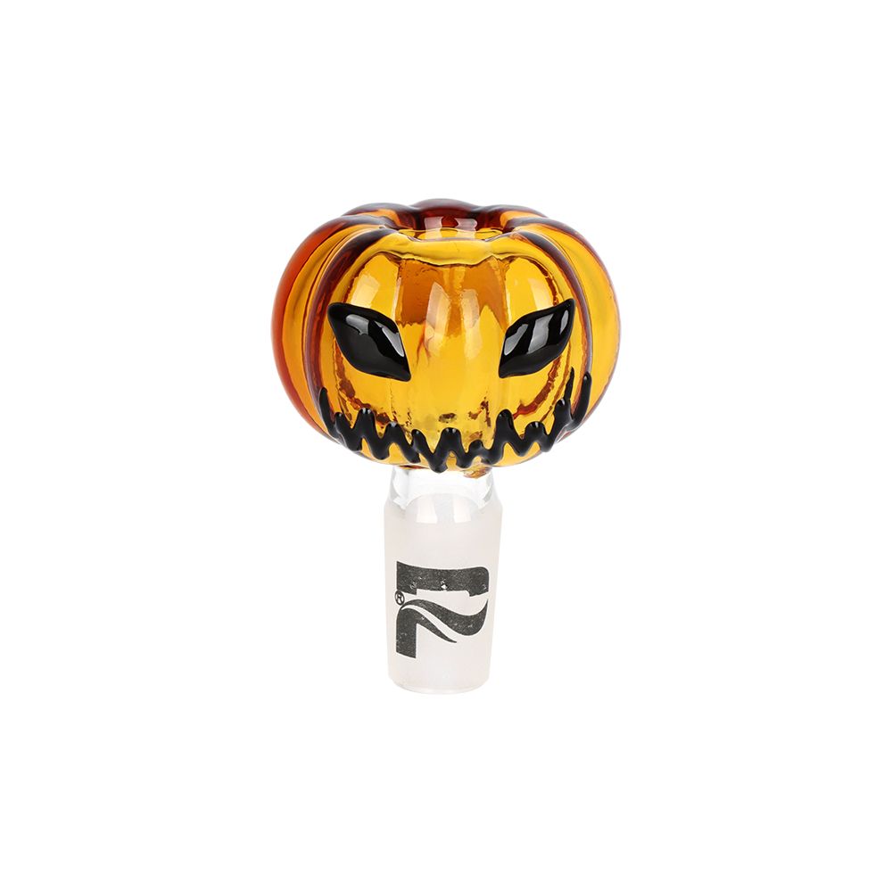 Pulsar Halloween Ball Herb Pipe Glow Duo - 10" / 14mm F, BDD Wholesale
