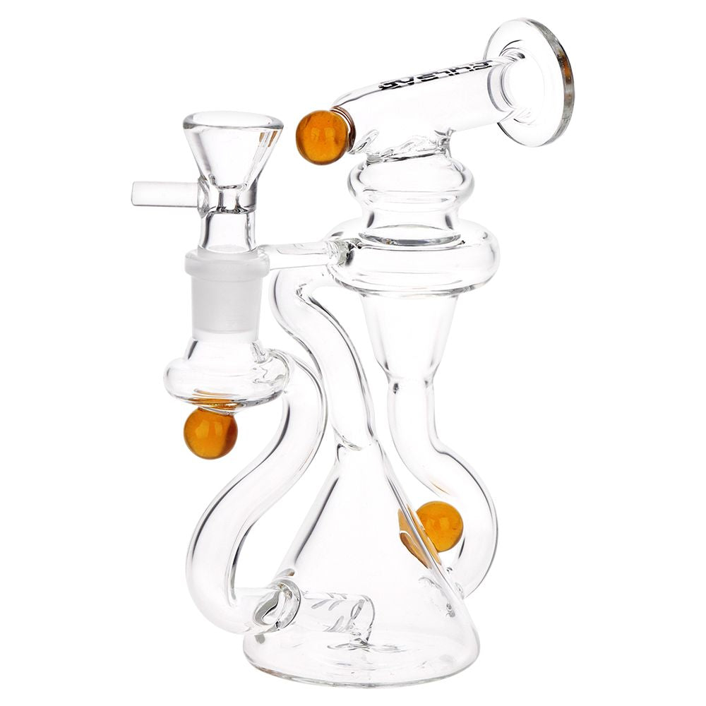Pulsar Marble Scope Recycler Glass Water Pipe - 6" / 14mm F, BDD Wholesale