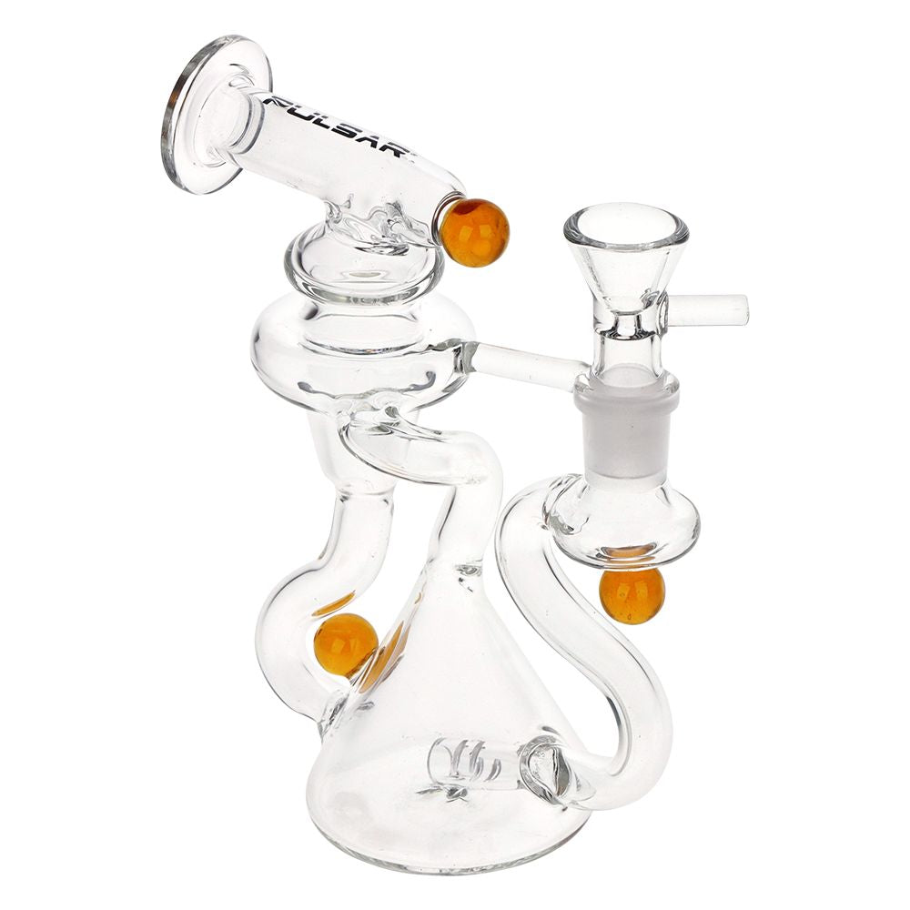 Pulsar Marble Scope Recycler Glass Water Pipe - 6" / 14mm F, BDD Wholesale
