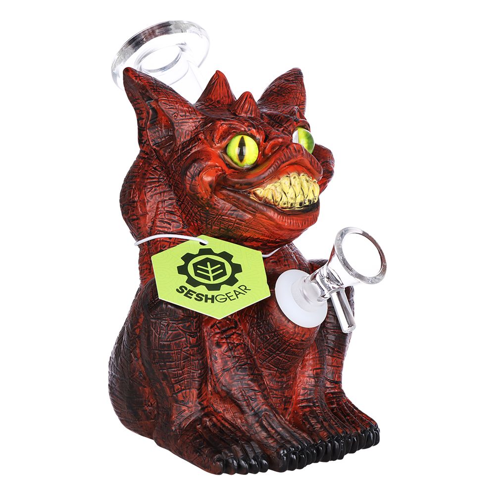 Seshgear Crazy Monster Vinyl on Glass Water Pipe - 6.5" / 14mm F, BDD Wholesale