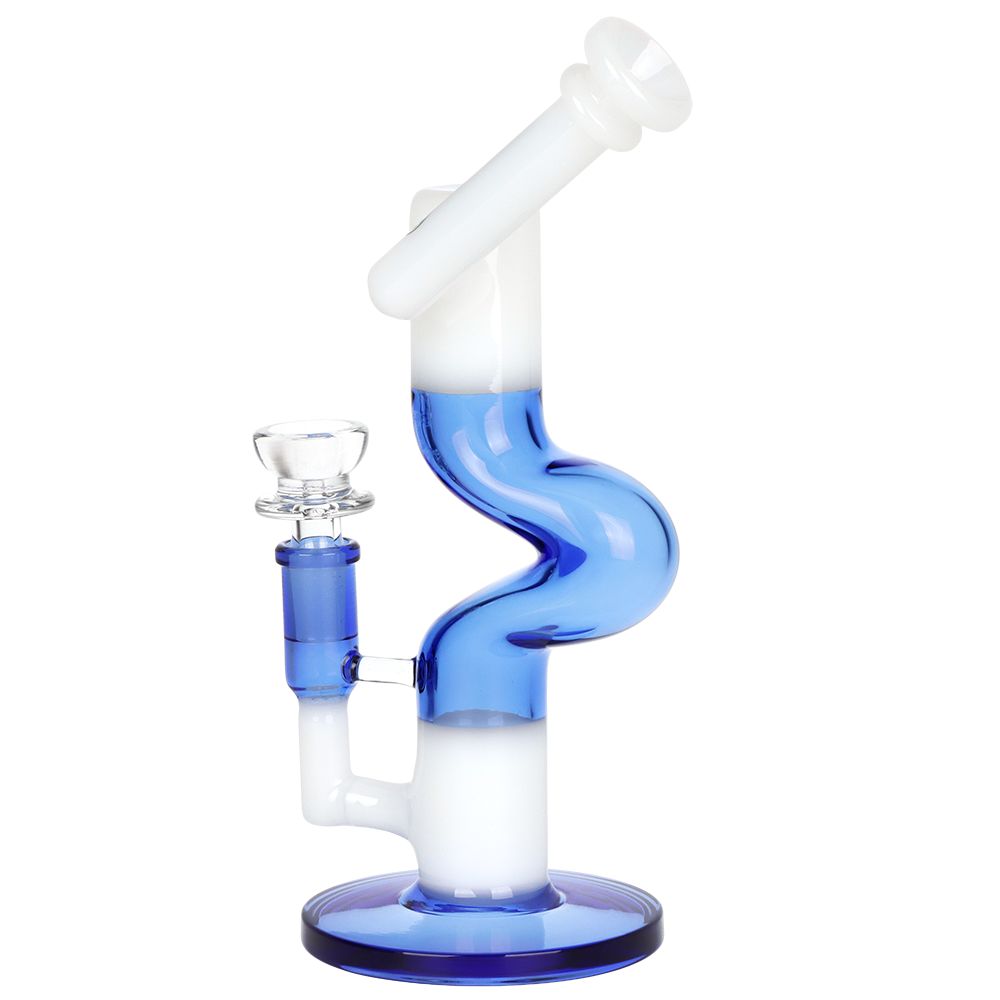 Pulsar Two-Tone U-Bend Tube Glass Water Pipe - 9.5" / 14mm F, BDD Wholesale