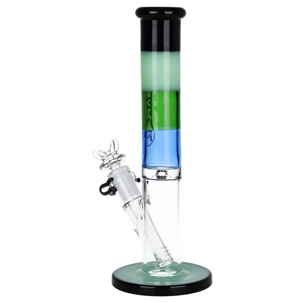 Pulsar Four-Tone Straight Tube Glass Water Pipe - 10.25" / 14mm F, BDD Wholesale