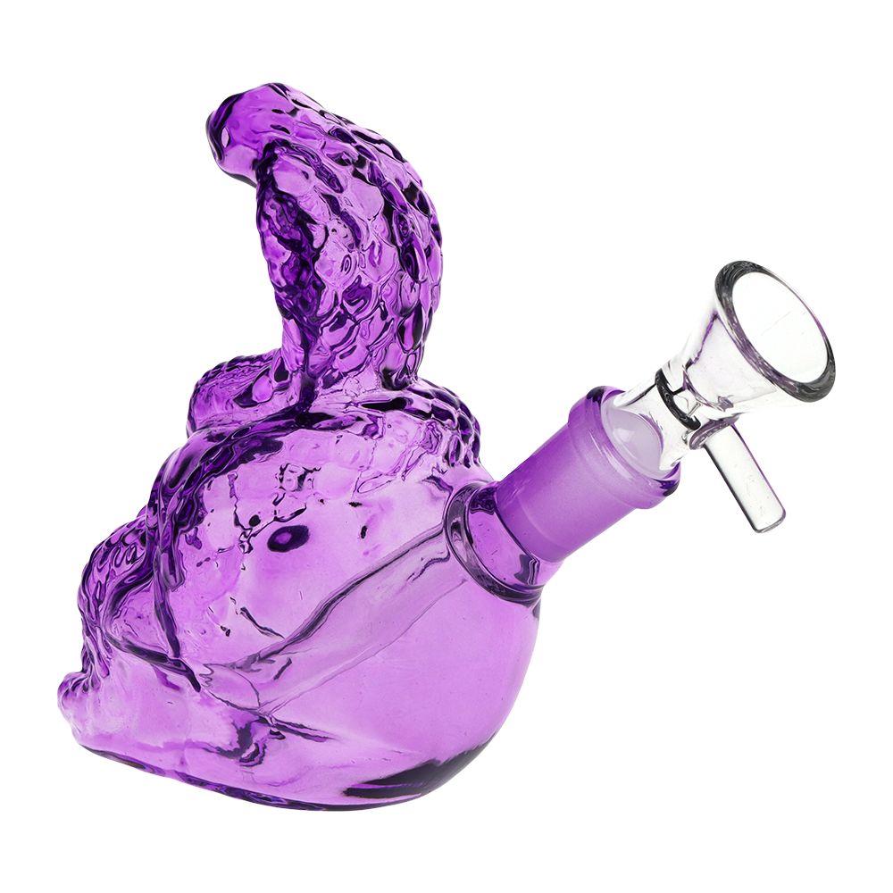 3CT BUNDLE - SeshGear Snake Eyes Skull Glass Bubbler - 5" / 14mm F / Green, Purple, Smoke, BDD Wholesale