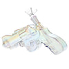 3CT BUNDLE - SeshGear Snub Nose Revolver Glass Water Pipe - 7.5" / 14mm F / Clear, smoke, electroplated, BDD Wholesale