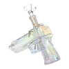 3CT BUNDLE - SeshGear Semi Auto Hand Gun Glass Water Pipe - 7.75" / 14mm F / Clear, Smoke, Electroplated, BDD Wholesale