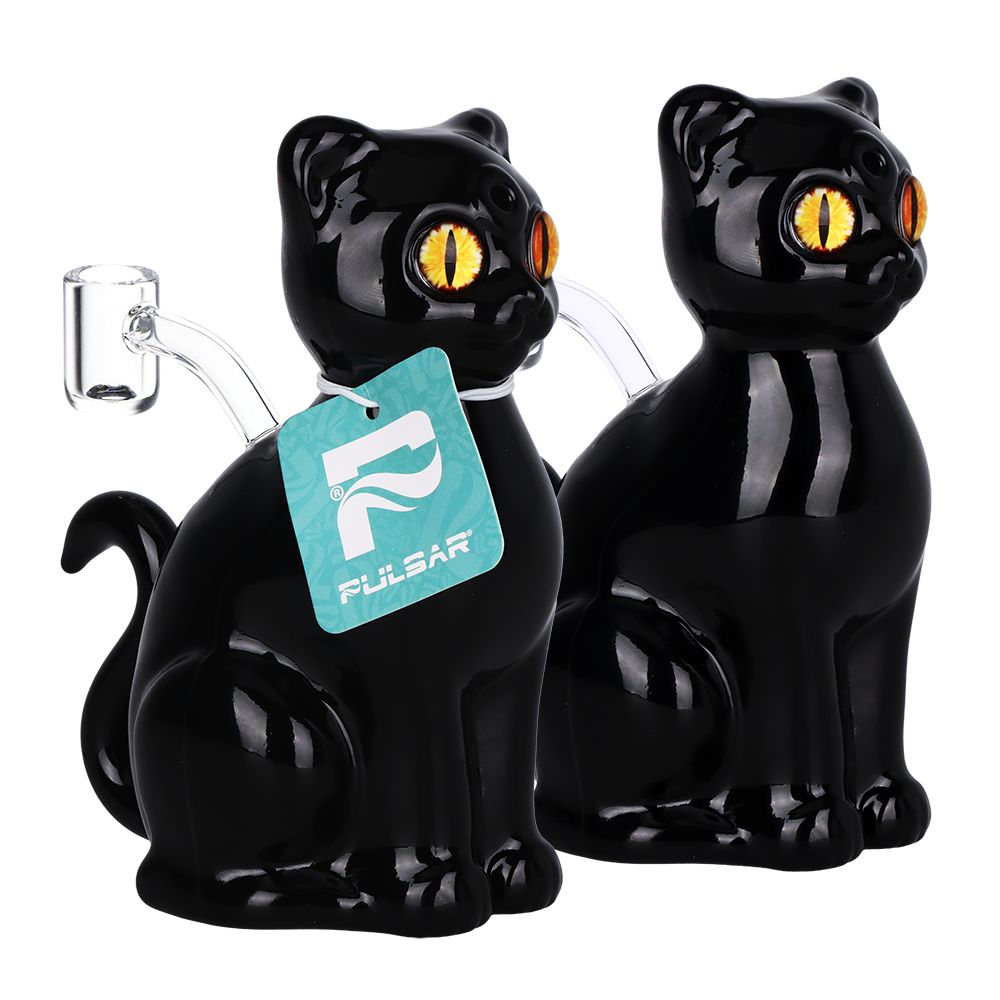 2CT BUNDLE - Pulsar Black Cat Glass Dab Rig - 6.25" / 14mm F, BDD Wholesale