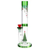 Pulsar Christmas Tree Perc Glass Straight Tube Water Pipe - 13" / 14mm F, BDD Wholesale