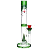 Pulsar Christmas Tree Perc Glass Straight Tube Water Pipe - 13" / 14mm F, BDD Wholesale