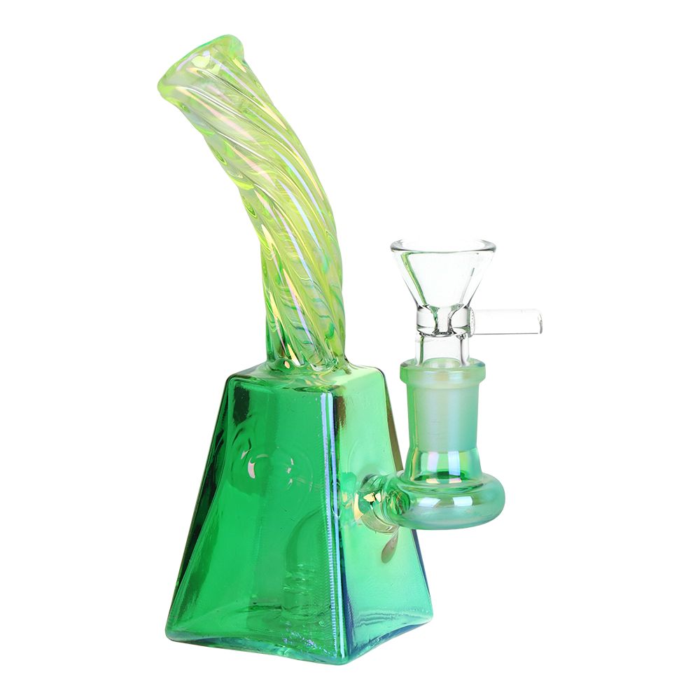 3CT BUNDLE - SeshGear Twisted Up Electroplated Glass Water Pipe - 5.75" / 14mm F, BDD Wholesale