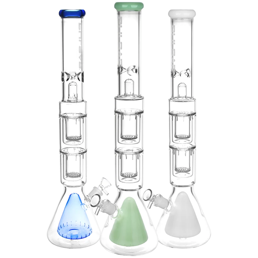 Pulsar Borosilicate Water Pipe- 21.5" / 19mm F / Colors Vary, BDD Wholesale