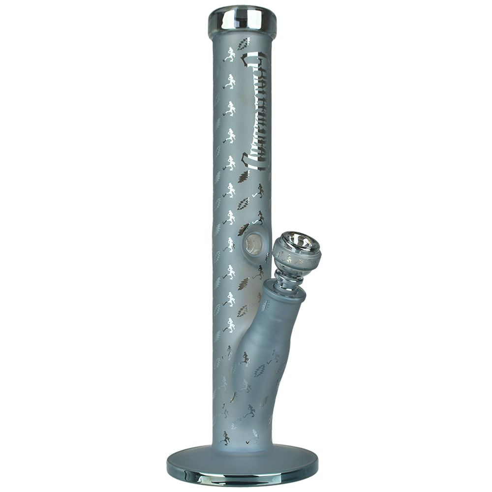 Grateful Dead x Pulsar Bolts And Skellies Straight Tube Water Pipe-15.5"/14mm F, BDD Wholesale