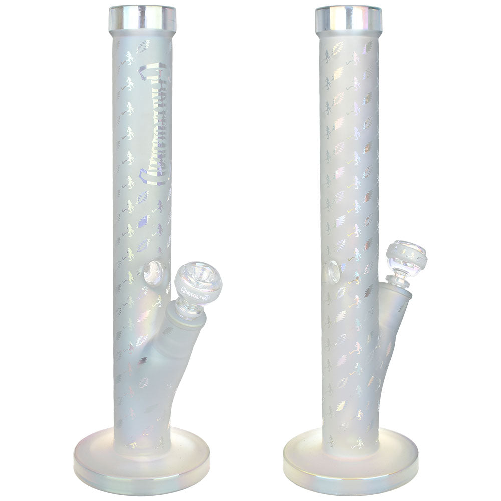Grateful Dead x Pulsar Bolts And Skellies Straight Tube Water Pipe-15.5"/14mm F, BDD Wholesale