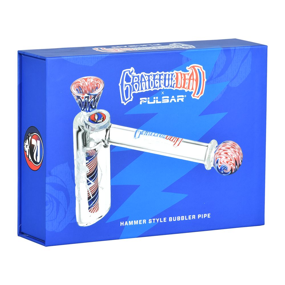 Grateful Dead x Pulsar Wig Wag Hammer Bubbler - 6.25" / 14mm F, BDD Wholesale