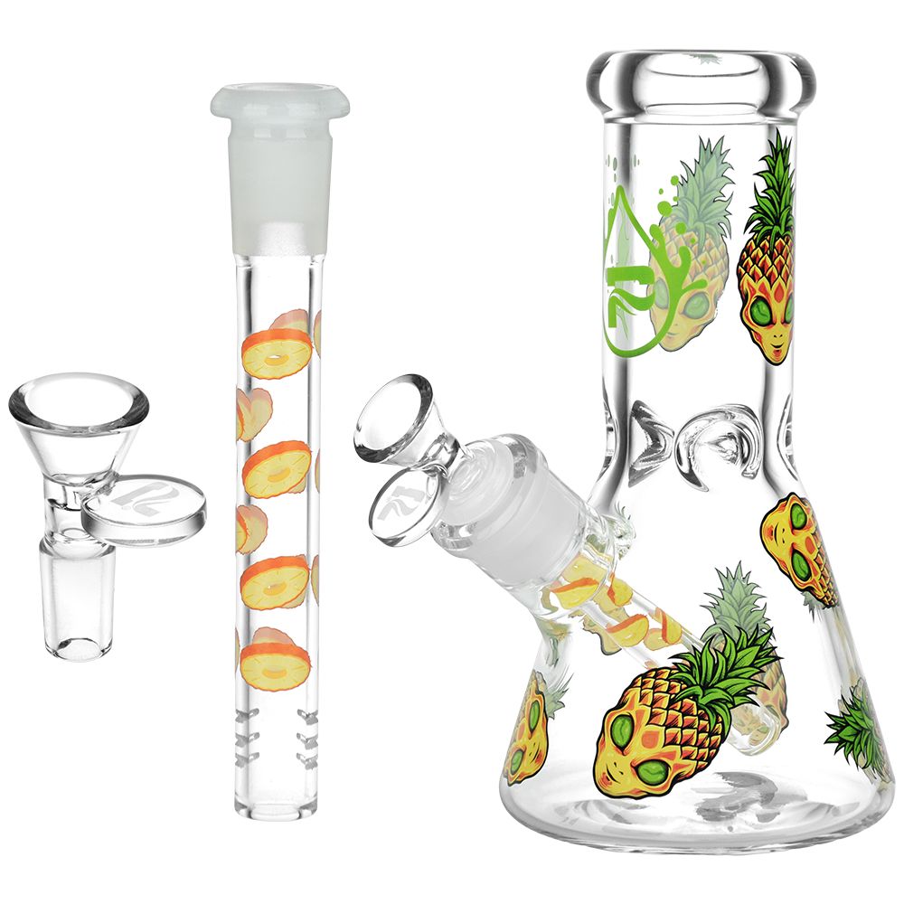 Pulsar Pinealien Design Series Glass Beaker Water Pipe - 8" / 14mm F, BDD Wholesale
