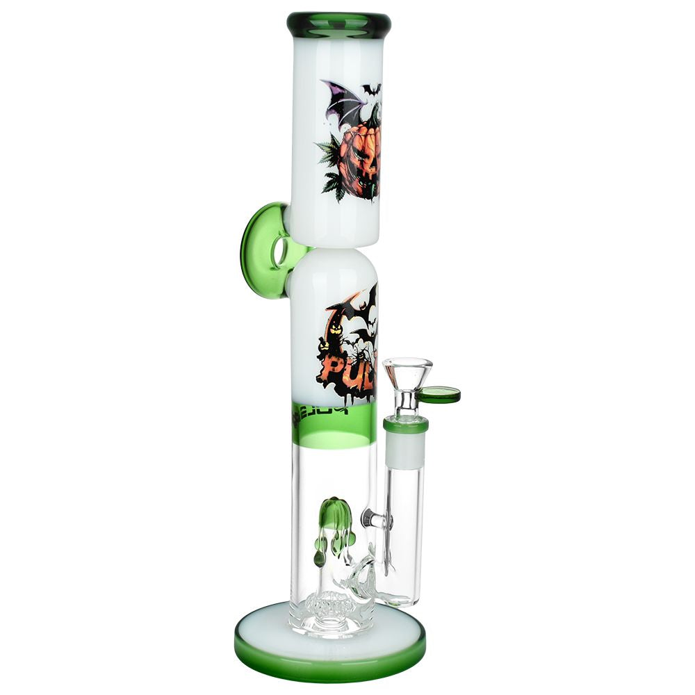 Pulsar Double Stacked Halloween Glass Water Pipe - 12.75" / 14mm F, BDD Wholesale