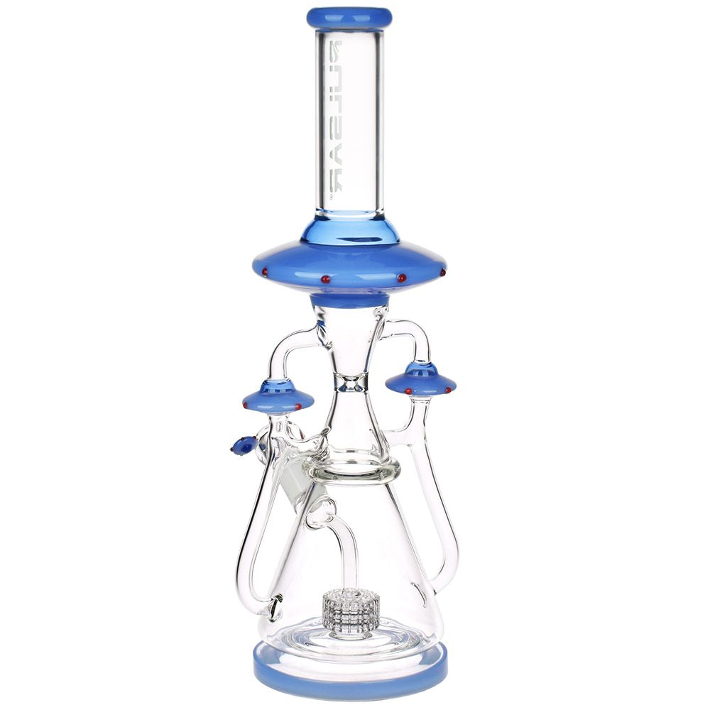 Pulsar Far-Out Visitors Recycler Glass Water Pipe | 17.25" | 19mm F, BDD Wholesale