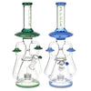Pulsar Far-Out Visitors Recycler Glass Water Pipe | 17.25" | 19mm F, BDD Wholesale